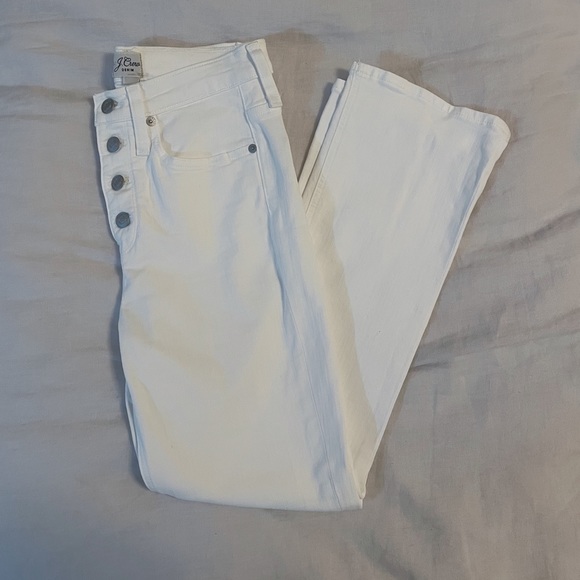 J.Crew | 9" Demi-Boot Crop Jean in White With Button Fly | Size 26 - Picture 5 of 5